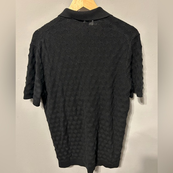 Abercrombie & Fitch Knitted Black Polo - Medium Tall - Picture 2 of 2